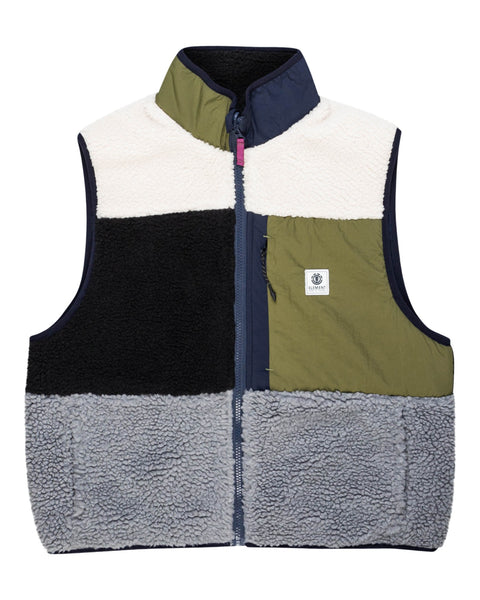 Element Wolfboro Womens Reversible Lake Zip Up Sherpa Vest Gilet Small F3WAA7