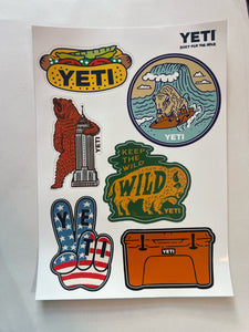 Yeti sticker sheet