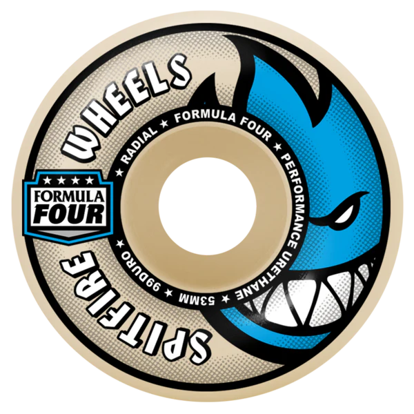 Spitfire skateboard wheels Formula Four Radial 99A 54mm