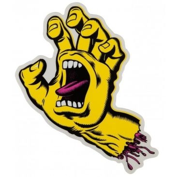 Santa Cruz Screaming Hand sticker yellow