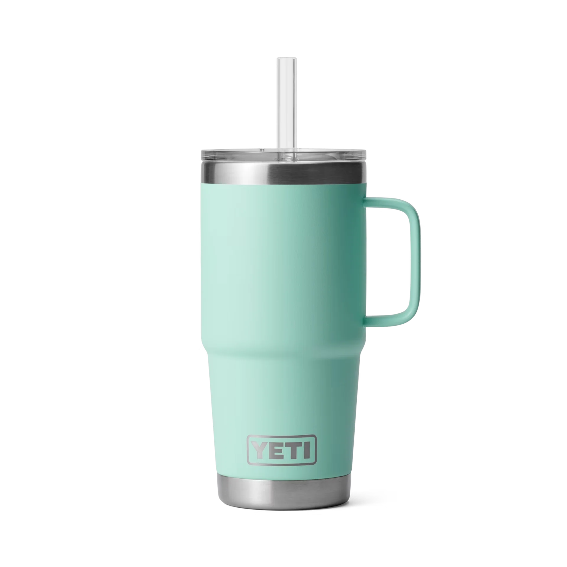 Yeti Rambler Straw Mug Insulated Seafoam 25oz