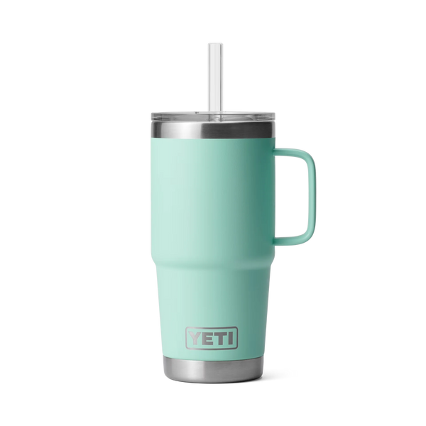 Yeti Rambler Straw Mug Insulated Seafoam 25oz