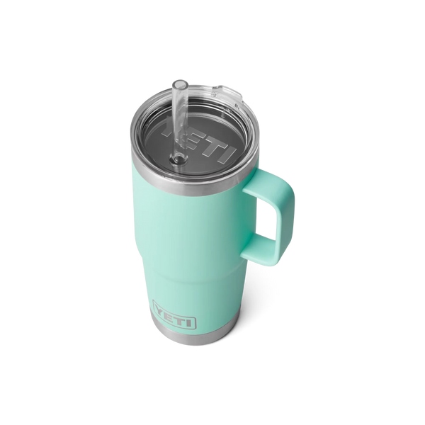 Yeti Rambler Straw Mug Insulated Seafoam 25oz