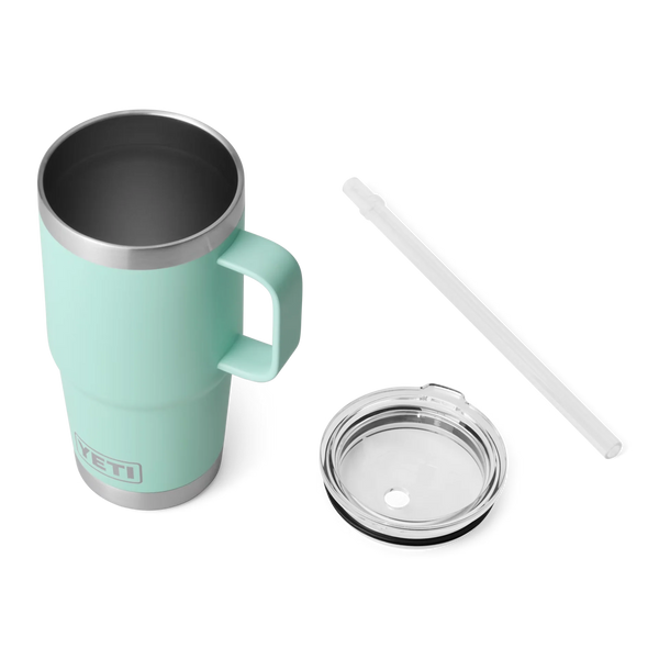 Yeti Rambler Straw Mug Insulated Seafoam 25oz
