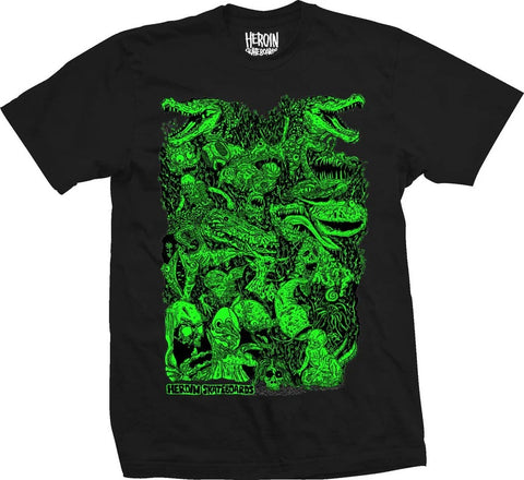 Heroin tee shirt Allegory of Fear Black