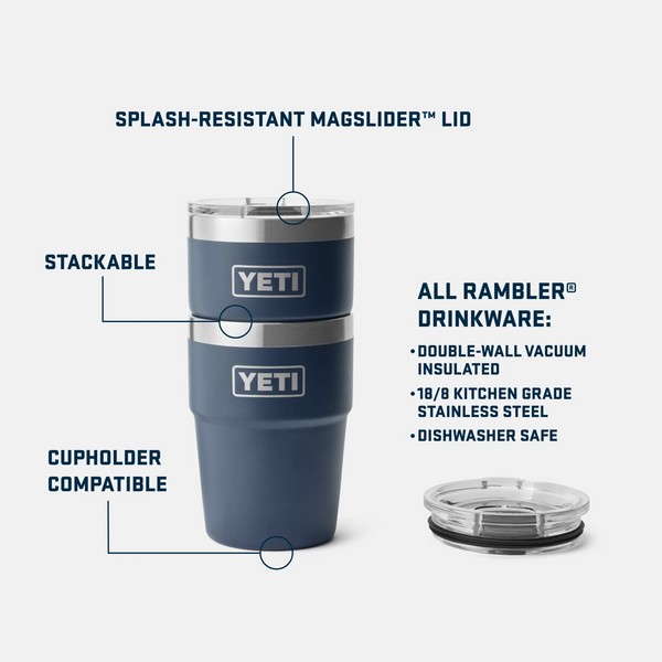 Yeti Single Stackable Cup V2 Insulated  Navy 16oz
