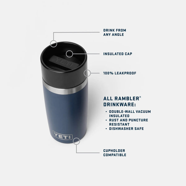 Yeti Rambler Travel Bottle Insulated Rescue Red 12oz