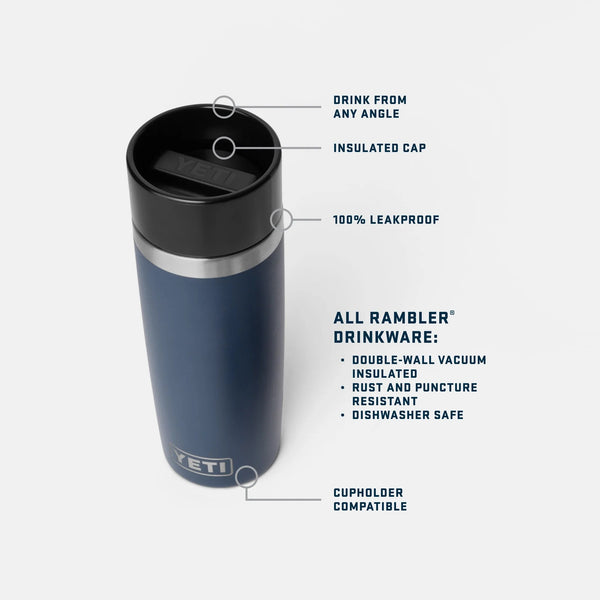 Yeti Rambler Travel Bottle Insulated Navy 16oz