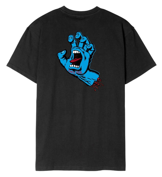 Santa Cruz tee shirt Screaming Hand Chest Black