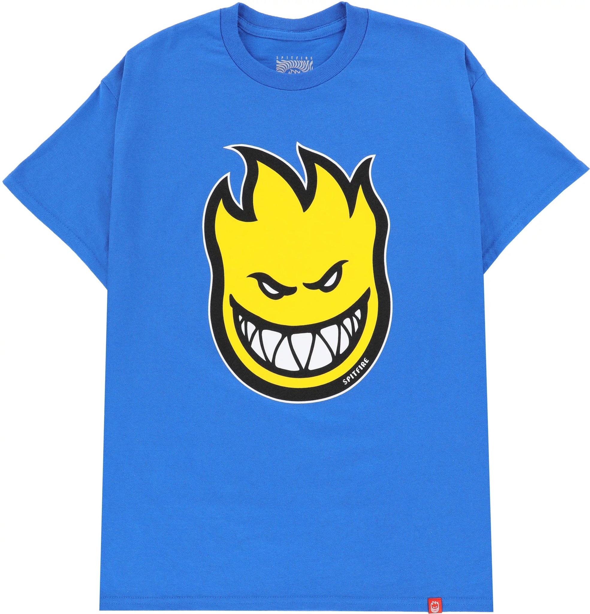 Spitfire tee shirt Bighead Fill Royal/Yellow/White