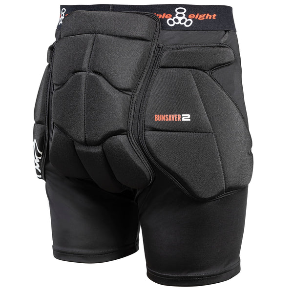 Triple Eight skateboard safety gear BumSaver 2 padded shorts Adult black