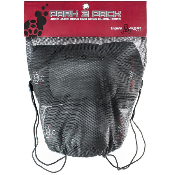 Triple Eight skateboard safety gear "Park 2 Pack" Pad Set Black