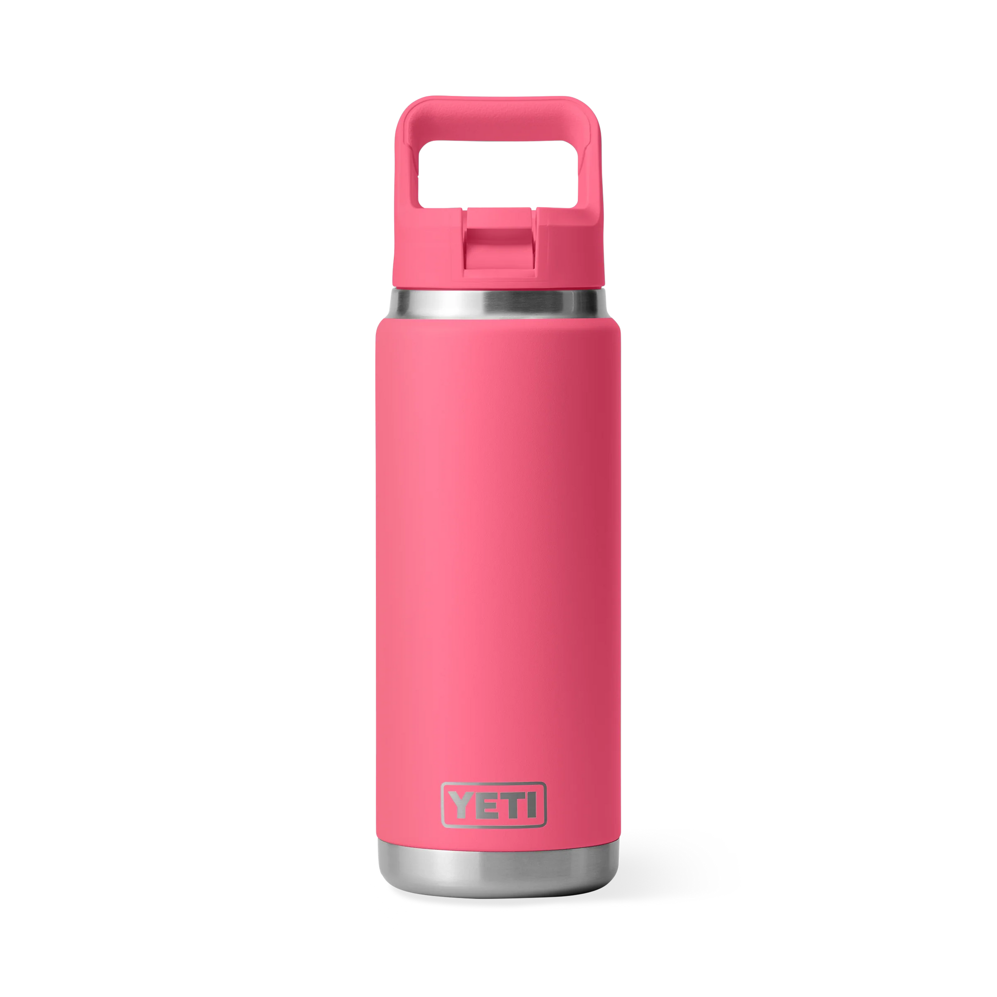 Yeti Rambler Straw Bottle Insulated Tropical Pink 26oz
