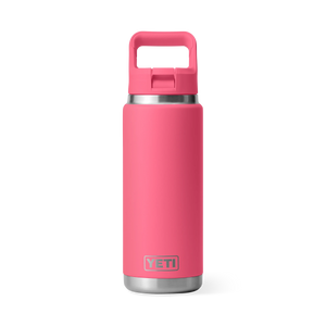 Yeti Rambler Straw Bottle Insulated Tropical Pink 26oz