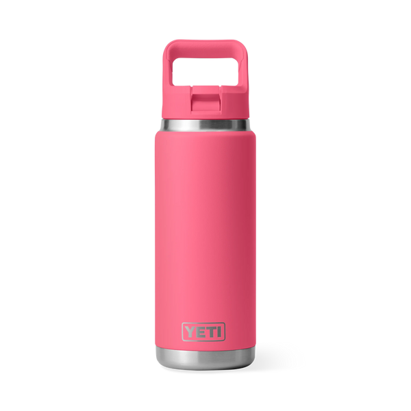 Yeti Rambler Straw Bottle Insulated Tropical Pink 26oz