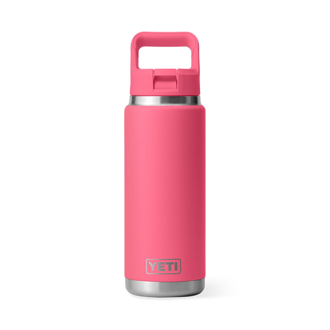 Yeti Rambler Straw Bottle Insulated Tropical Pink 26oz