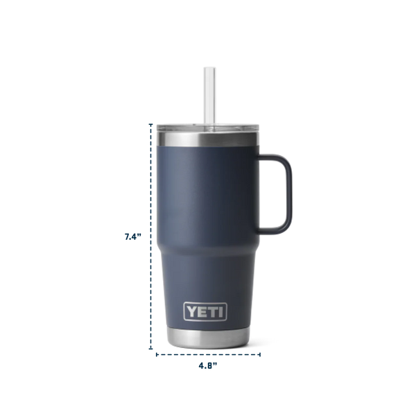 Yeti Rambler Straw Mug Insulated Seafoam 25oz