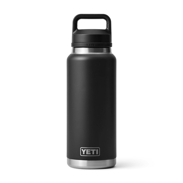 Yeti Rambler Bottle Insulated Drink Black 36oz with chug cap