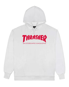 Thrasher pullover hoodie Cover Logo White