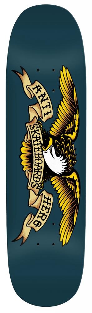 AntiHero skateboard deck Team Shaped Eagle Blue Meanie 8.75"