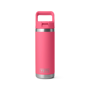 Yeti Rambler Straw Bottle  Insulated Tropical Pink 18oz