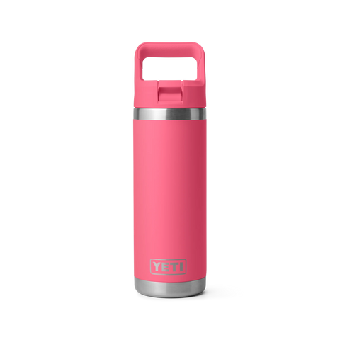 Yeti Rambler Straw Bottle  Insulated Tropical Pink 18oz