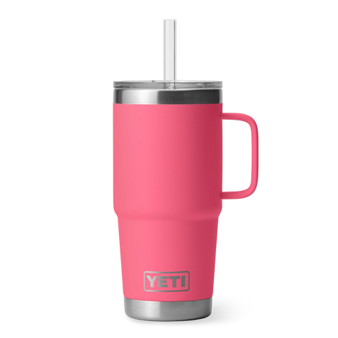 Yeti Rambler Straw Mug Insulated Tropical Pink 25oz