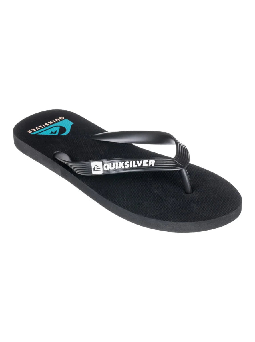 Quiksilver Java Retrolines Flip Flops Black Size UK7 AQYL101115