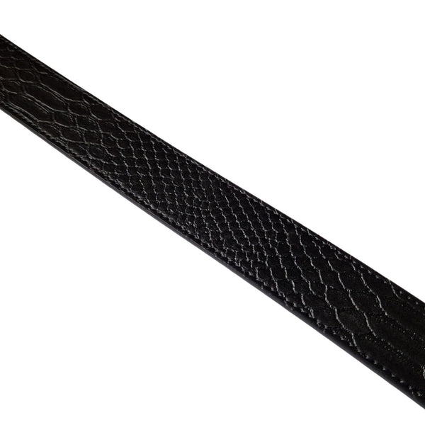 Lowlife leather belt Snakeskin Black