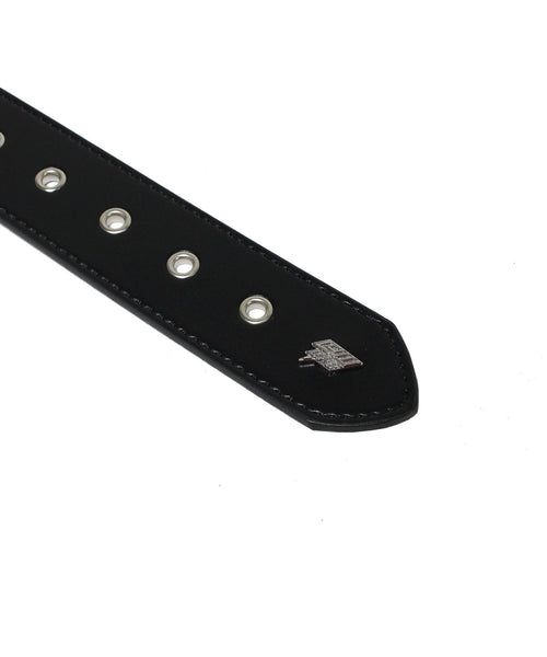 Lowlife leather belt Armored Black / SIlver