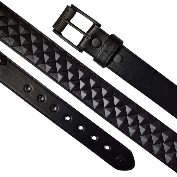 Lowlife leather belt Armored Matt Black