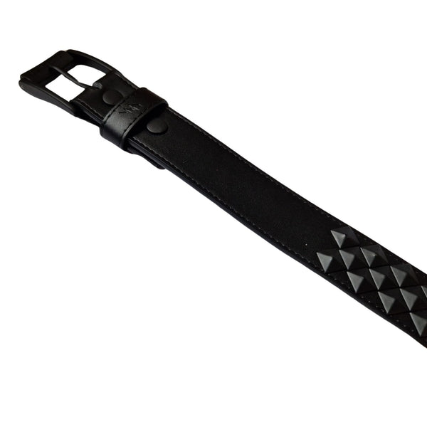 Lowlife leather belt Armored Matt Black