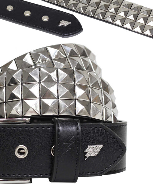 Lowlife leather belt Triple S Studded Black / Silver