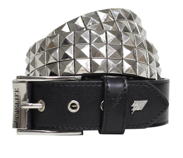 Lowlife leather belt Triple S Studded Black / Silver