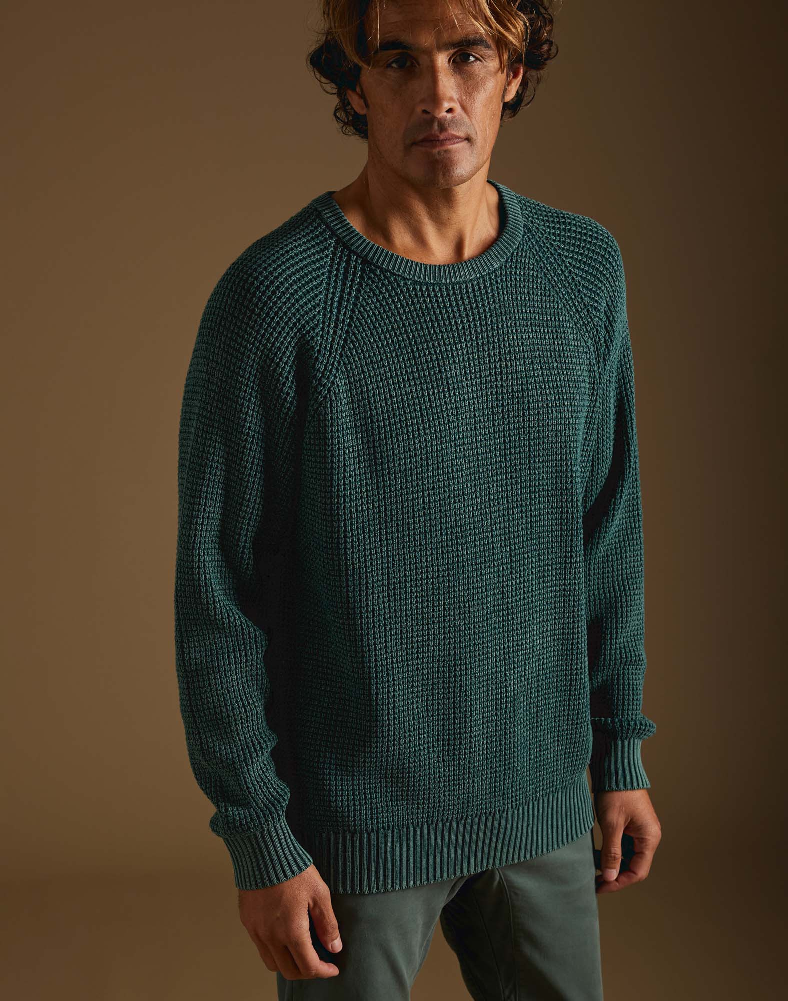 Pullin Knitted Cotton Sweatshirt Azul