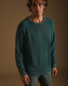 Pullin Knitted Cotton Sweatshirt Azul