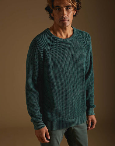 Pullin Knitted Cotton Sweatshirt Azul