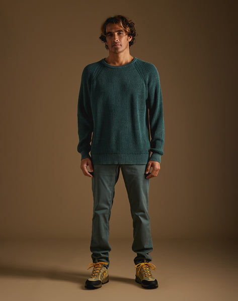 Pullin Knitted Cotton Sweatshirt Azul