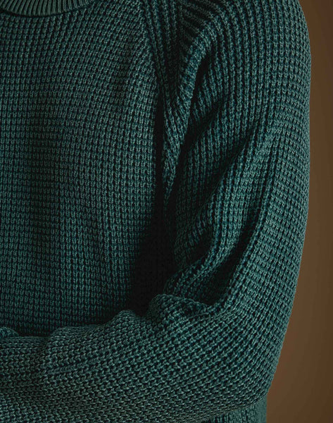 Pullin Knitted Cotton Sweatshirt Azul