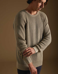 Pullin Knitted Cotton Sweatshirt Taupe