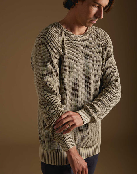 Pullin Knitted Cotton Sweatshirt Taupe
