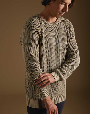 Pullin Knitted Cotton Sweatshirt Taupe