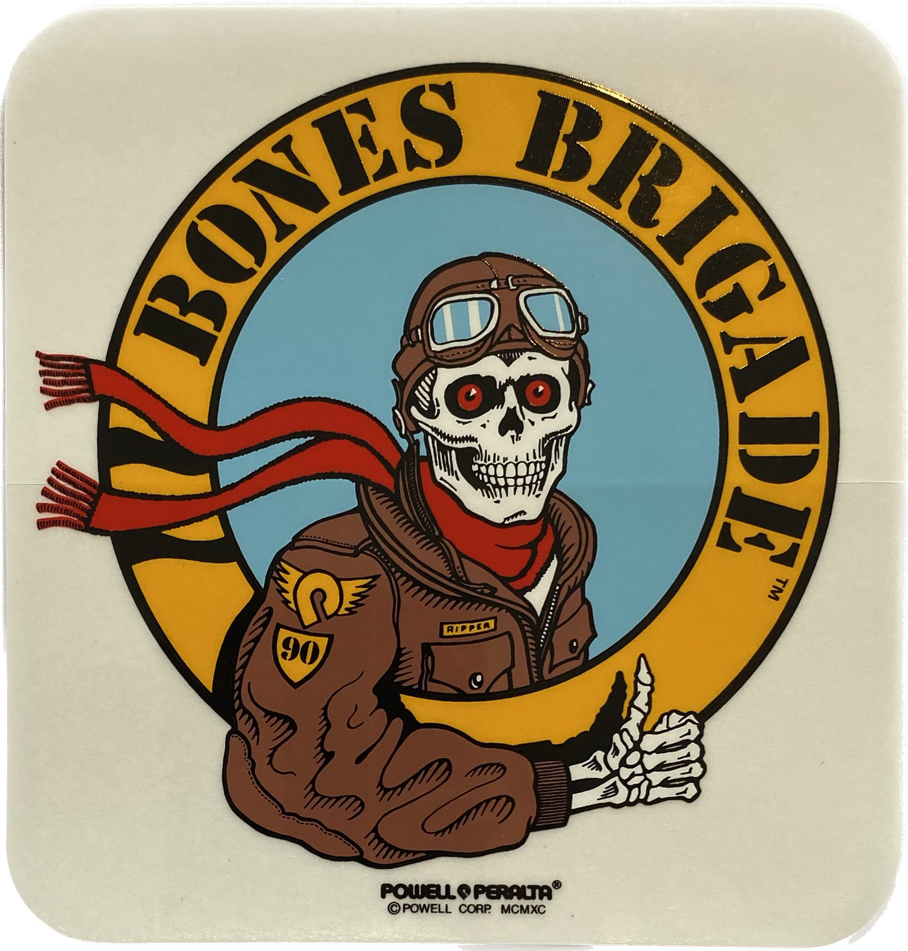 Powell Peralta Bones Brigade Ripper Pilot Sticker (Single) SSBBRP20