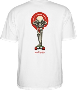 Powell Peralta Short sleeves tee shirt Tucking Skeleton White