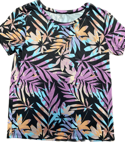 Roxy Active Multicolour Patterned Tee Small Sample 50% Off SERJK04007