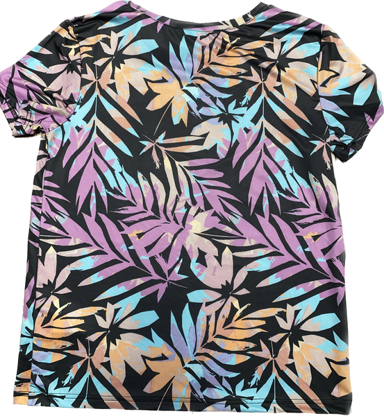 Roxy Active Multicolour Patterned Tee Small Sample 50% Off SERJK04007