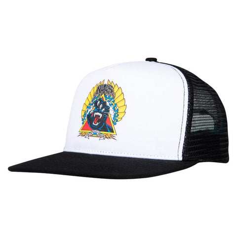 Santa Cruz Natas Screaming Panther Cap White/Black One Size SCA-CAP-0463