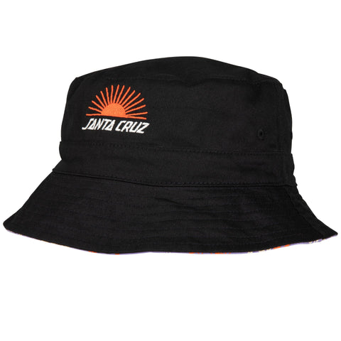 Santa Cruz Rise 'N Shine Reversible Bucket Hat Black/Multi SAMPLE 50% OFF!!!