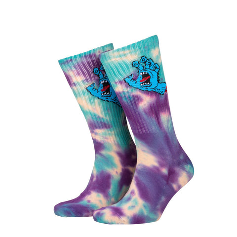 Santa Cruz Socks Screaming Hand Tie Dye Sock Adult UK 8-11