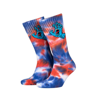 Santa Cruz Socks Screaming Hand Tie Dye Sock Adult UK 8-11 SCA-SCK-0467